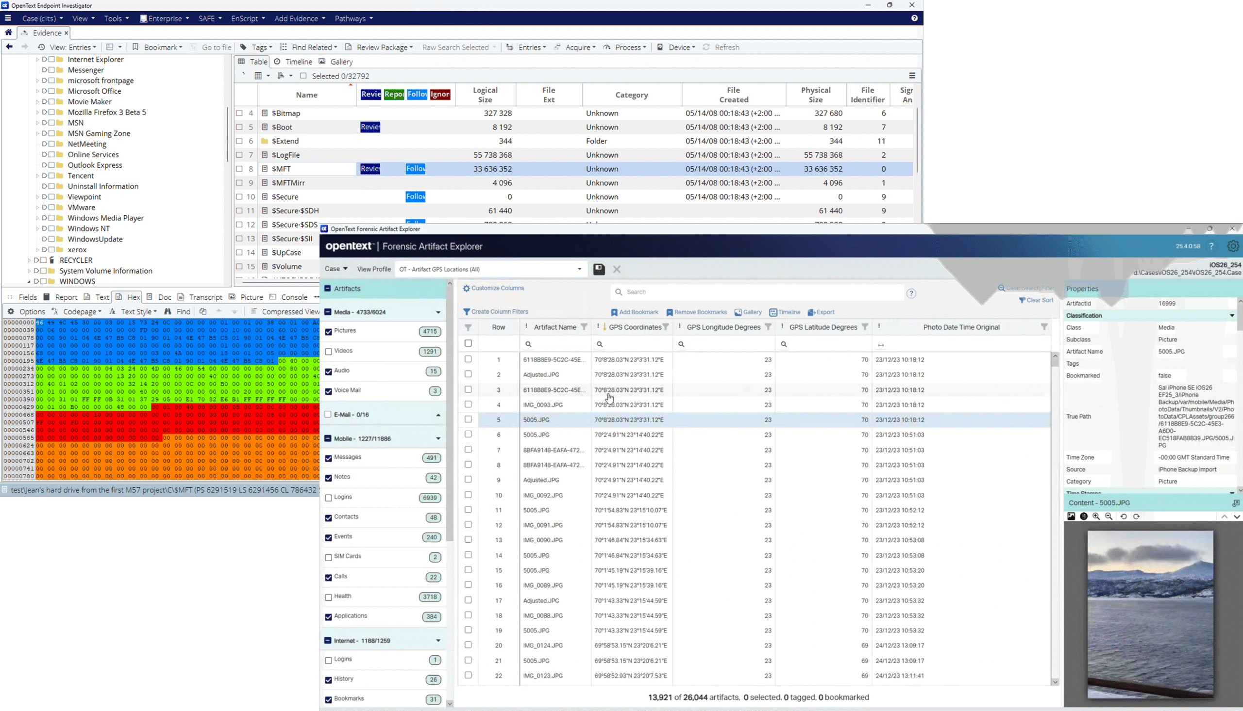 OpenText Forensic
EnCase Forensic
Artifact Explorer